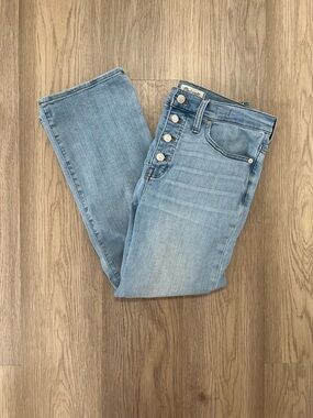 Madewell Cali Demi Boot Jeans Size 29 Light Wash Button Fly Style M4235